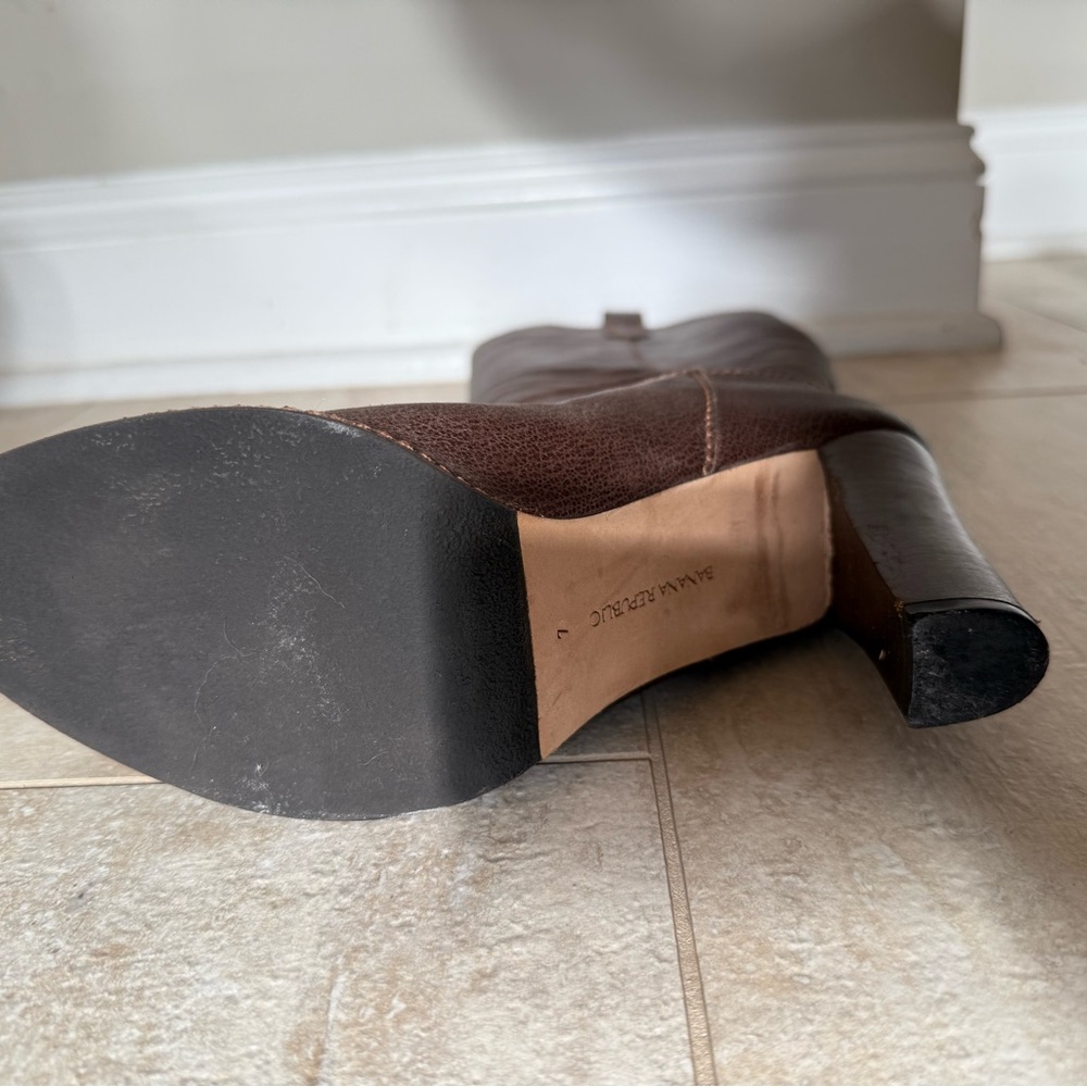 Banana Republic Women's Brown Leather Knee-High Boots - Picture 5 of 9